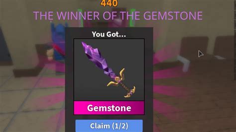 The Winner Of The Second Gemstone In Roblox Mm2 Youtube