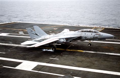 A Fighter Squadron Vf F A Tomcat Aircraft Is Launched From