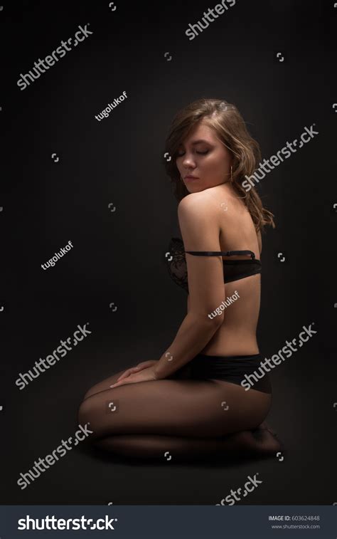 Beautiful Sensual Luxury Woman Lingerie Sitting Stock Photo 603624848 Shutterstock