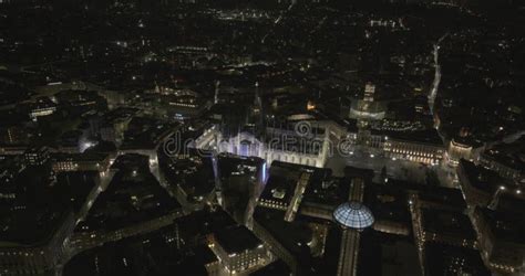 Aerial View Of Downtown Milan Italy With Duomo Cathedral And Porta