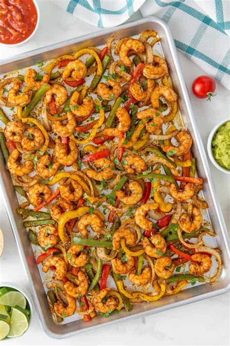 Sheet Pan Shrimp Fajitas The Blond Cook