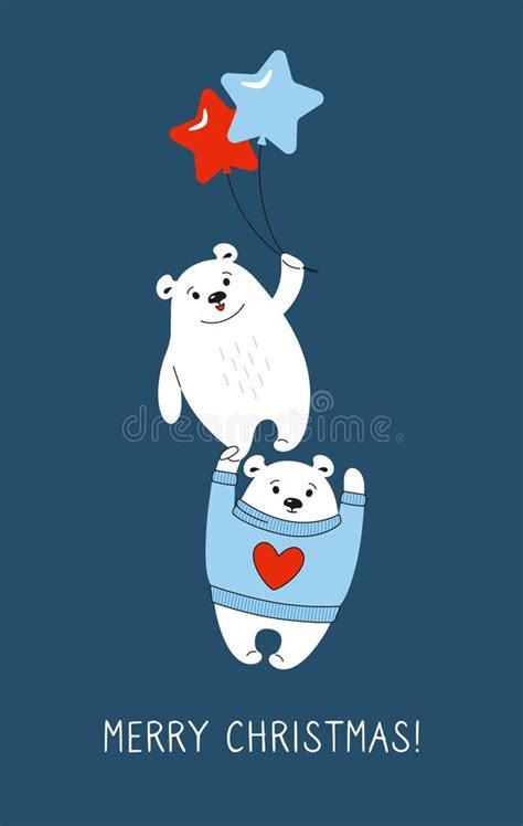 Couple Of Polar Bears Stock Vector Illustration Of Sweet 52235627