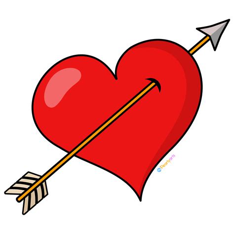 FREE Heart with Arrow Clipart (Royalty-free) | Pearly Arts