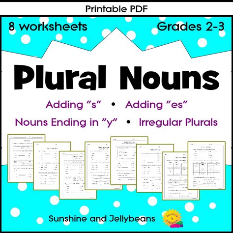 Plural Nouns Regular And Irregular 8 Worksheets Grades 2 3 Ccss