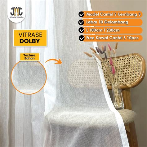 Jual Vitrase Jendela Motif Minimalis Kain Putih Transparan Pelapis