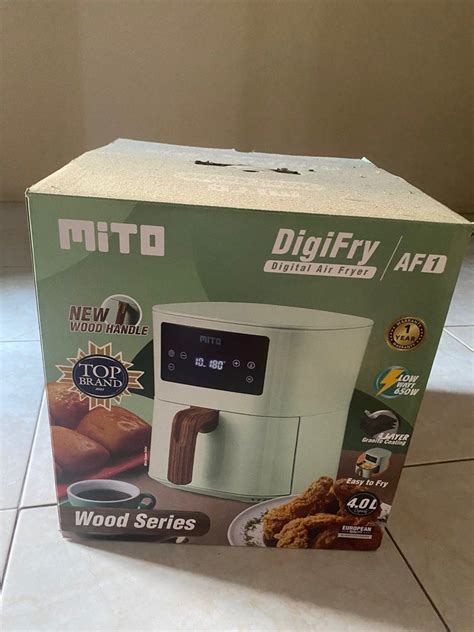 Mito Digital Air Fryer Af Liter Low Watt Wood Handle Kayu