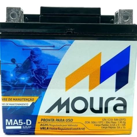 Bateria Moto Moura Cg Titan Fan Ma D Amperes Shopee Brasil