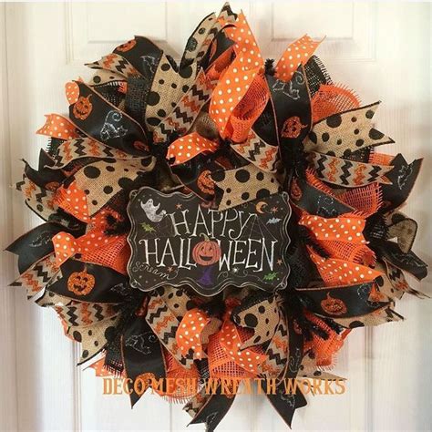 Pin By Sherri Desorcy On Wreath Floral Design Halloween Decorations