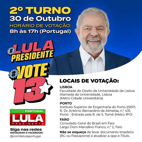 Núcleo Do Pt Lisboa Vote13 On Twitter Confira Os Locais De Votação