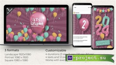 Videohive Balloons Countdown For New Year 41018741 Project For