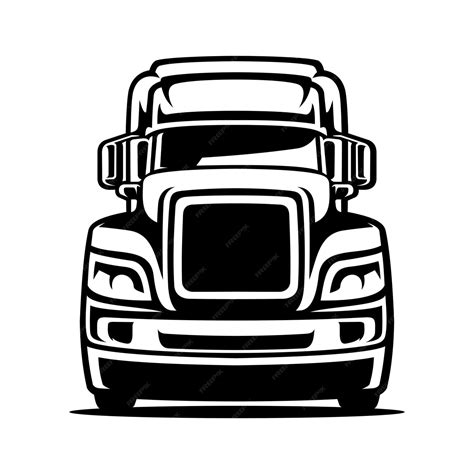 Premium Vector | Silhouette of a semi truck illustration vector