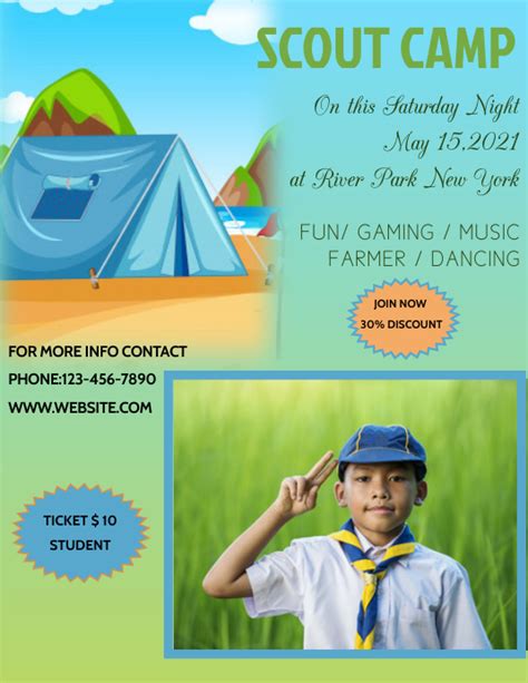 Scout Flyer Template Postermywall