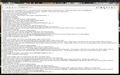 Link To The Podcast Is Displaying Raw Xml Code Bug Report
