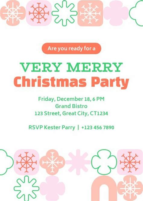 Work Christmas Party Invitation | Free Cards Template - Piktochart