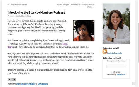 Introducing the Story by Numbers Podcast | May 2012 | Podcasts, Story ...