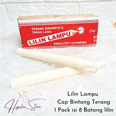 Jual Lilin Kecil Cap Bintang Terang 1 Pack Isi 8 Pcs 13 Cm Atau 135