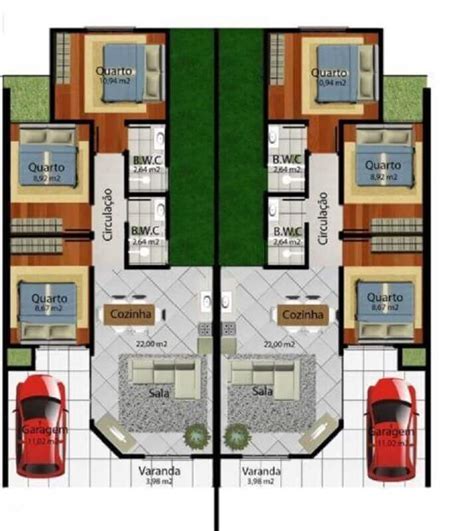 Casa Geminada O Que Projetos E Plantas Vantagens E Desvantagens