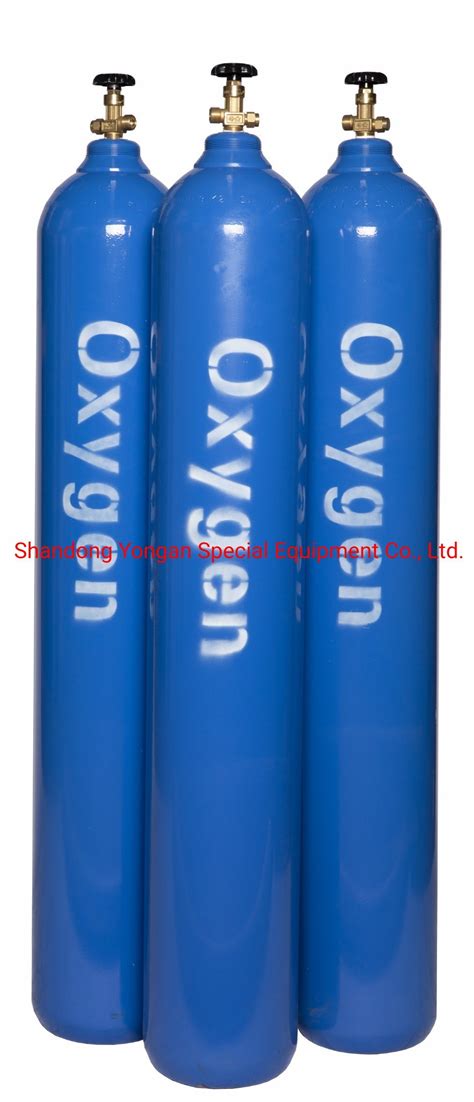 40L 150bar5 4mm ISO Tped High Pressure Vessel Seamless Steel Oxygen Gas