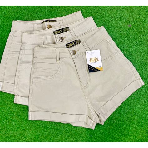 Shorts Jeans Nude Lycra Shopee Brasil