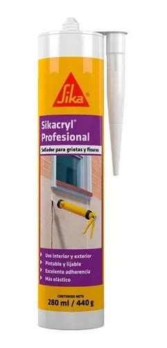 Sellador Sikacryl Profesional Grietas Cartucho 280ml Sika