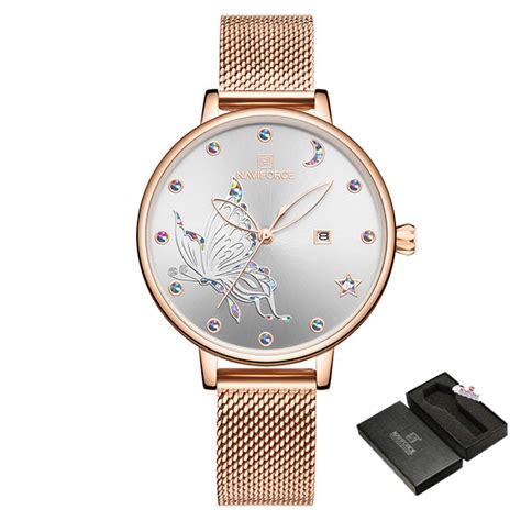 Naviforce Vrouwen Horloges Luxe Reloj Vlinder Horl Vicedeal