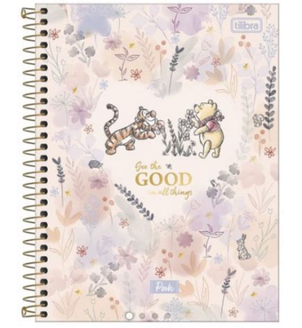 Caderno 10x1 Capa Dura Colegial Pooh 160 Folhas Tilibra Lojinha