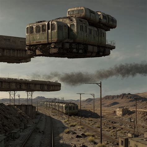 Setting Post Apocalyptic Dystopia Railway Line Runn