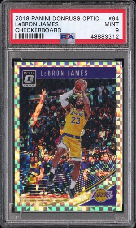 2018 19 Panini Donruss Optic Checkerboard Prizm 94 LeBron James For