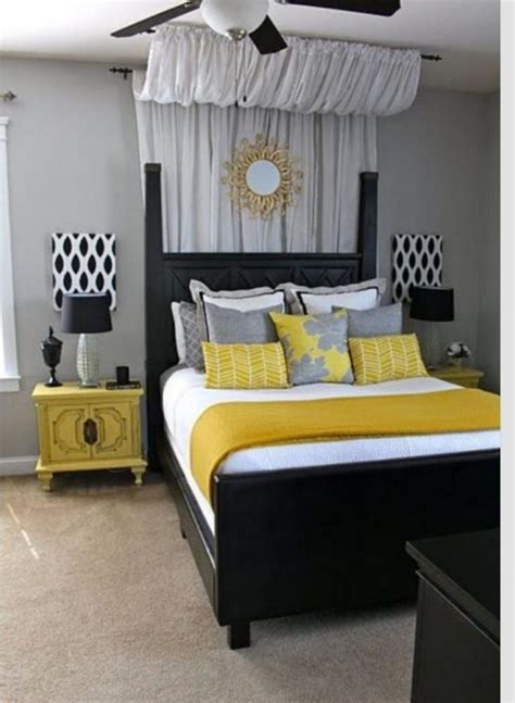 Sunflower Bedroom Decoration Ideas 017 Yellow Bedroom Decor Grey