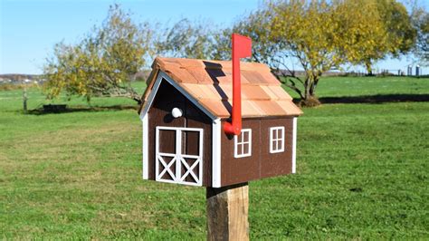 Amish Mailbox Barn Mailbox Amish Handmade Wood Mailbox Etsy