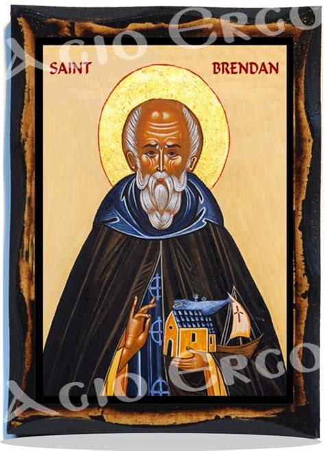 Saint Brendan the Navigator Christian Icon on Wood | Etsy