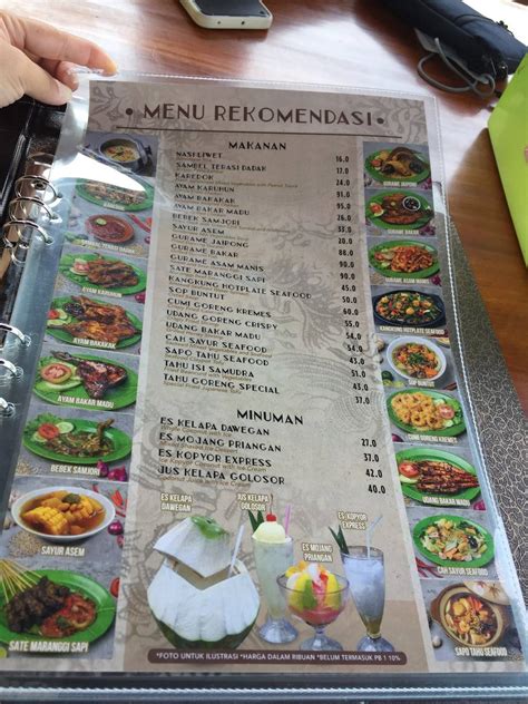 Menu At Restoran Sunda Alam Sari Deltamas Restaurant Bekasi Regency