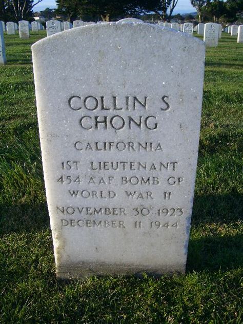 Lt Collin Stanley Chong Find A Grave Memorial