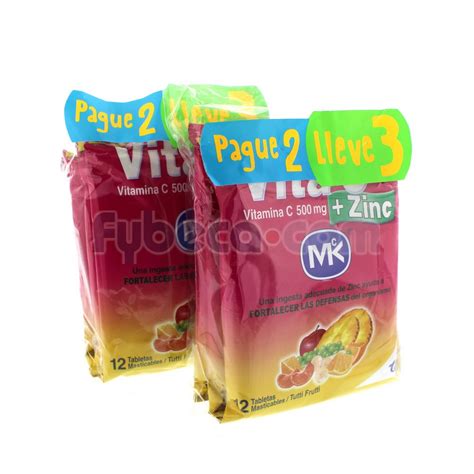 Pack Vita C Zinc Mk Mast 500Mg Tut Suelta Fybeca