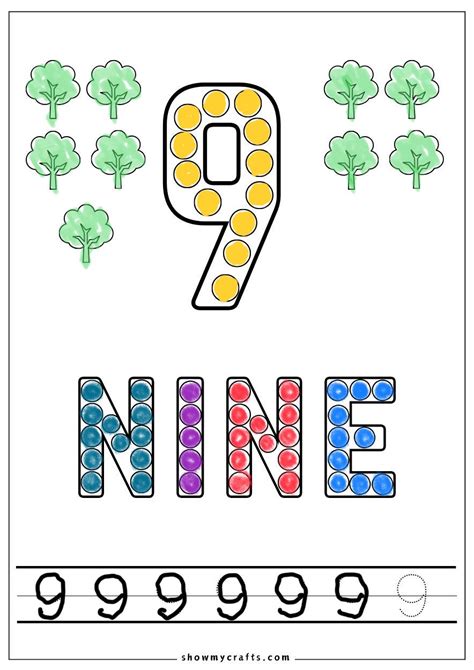 Free Printable Numbers Dot Painting Worksheets