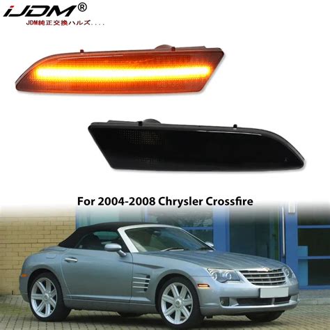 2pcs Amber Yellow Front Side Marker Led Lights For 2004 2008 Chrysler Crossfire Front Bumper