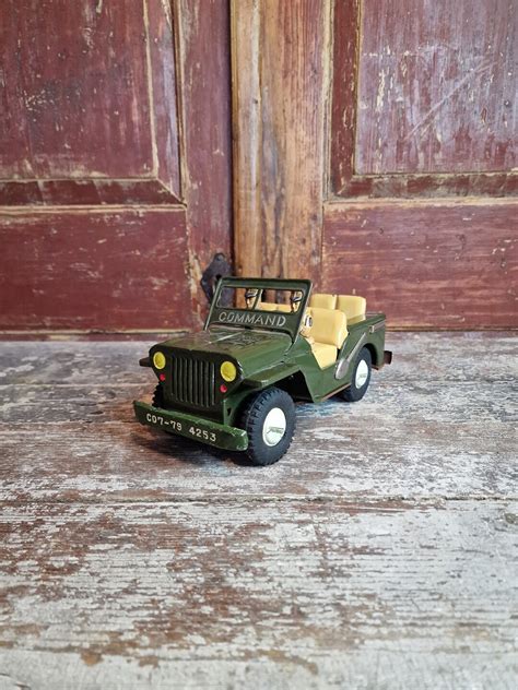 Tinplate Military Toy Car Vintage Tinplate Toy Rare Toys From 1950s Etsy