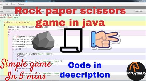 Simple Game In Java Bluej Of Rock Paper Scissors In Minutes