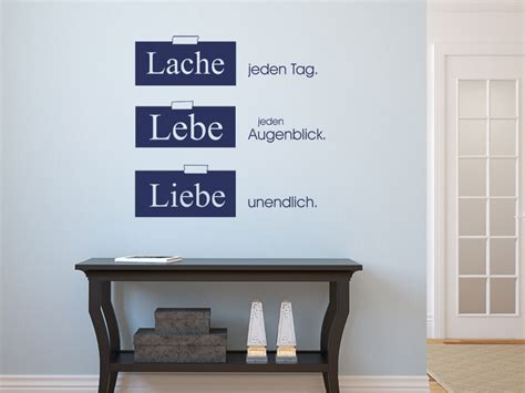 Wandtattoo Spruch Lache Jeden Tag Leben Jeden Augenblick Liebe