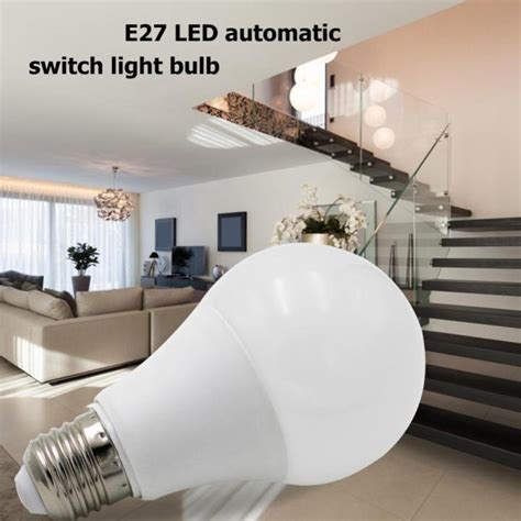 Sound Light Sensor Control E27 LED Lamp Automatic Smart Sensor Bulb