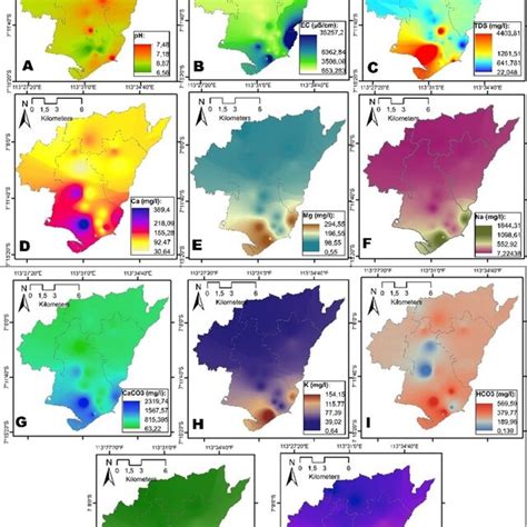 Spatial Distribution Of Groundwater S Physiochemical Parameters In