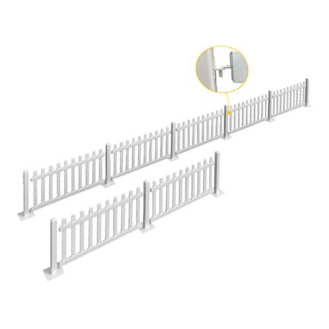 Mod Fence Mod Picket 42 White Picket Fence Starter Kit With 7 Fence