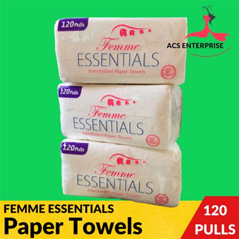 Femme Essentials Interfolded Paper Towel Pulls Pack Of