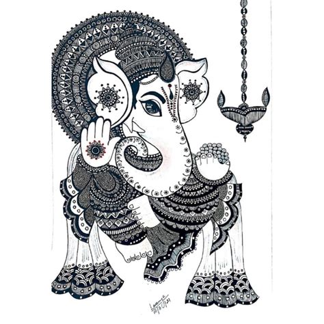 Lord Ganesha Mandala Art, Ganesh Art Paintings, Mandala Art, 47% OFF