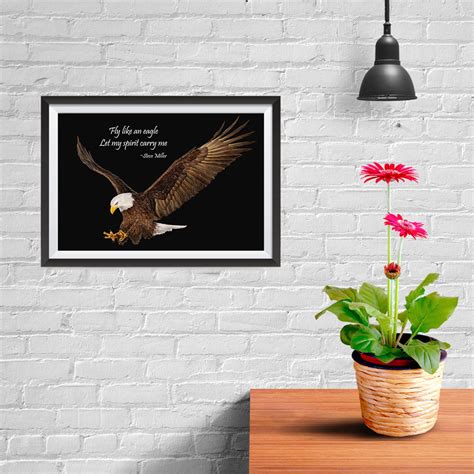 Most Popular Eagle Theme Quote Posters Power Strength Brave Etsy