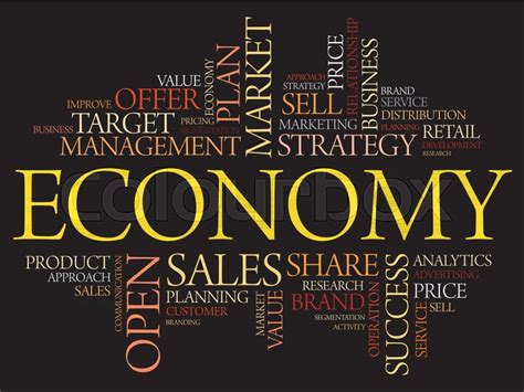 Economy Word Cloud Collage Business Stock Vector Colourbox