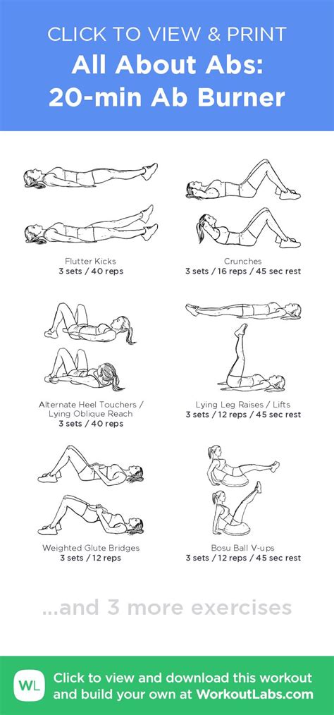 All About Abs: 20-min Ab Burner – click to view and print this ...