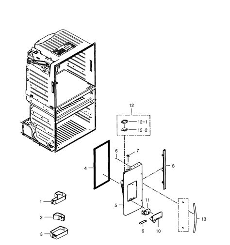 Samsung Rf4267harsxaa 01 Ice Chute Door And Funnel Assembly Genuine Oem