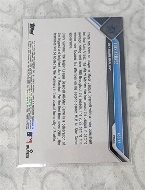 2023 Topps Now MLB All Star Game Luis Arraez ASG LA Platinum