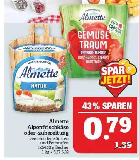 Almette Alpenfrischk Se Oder Zubereitung Angebot Bei Marktkauf